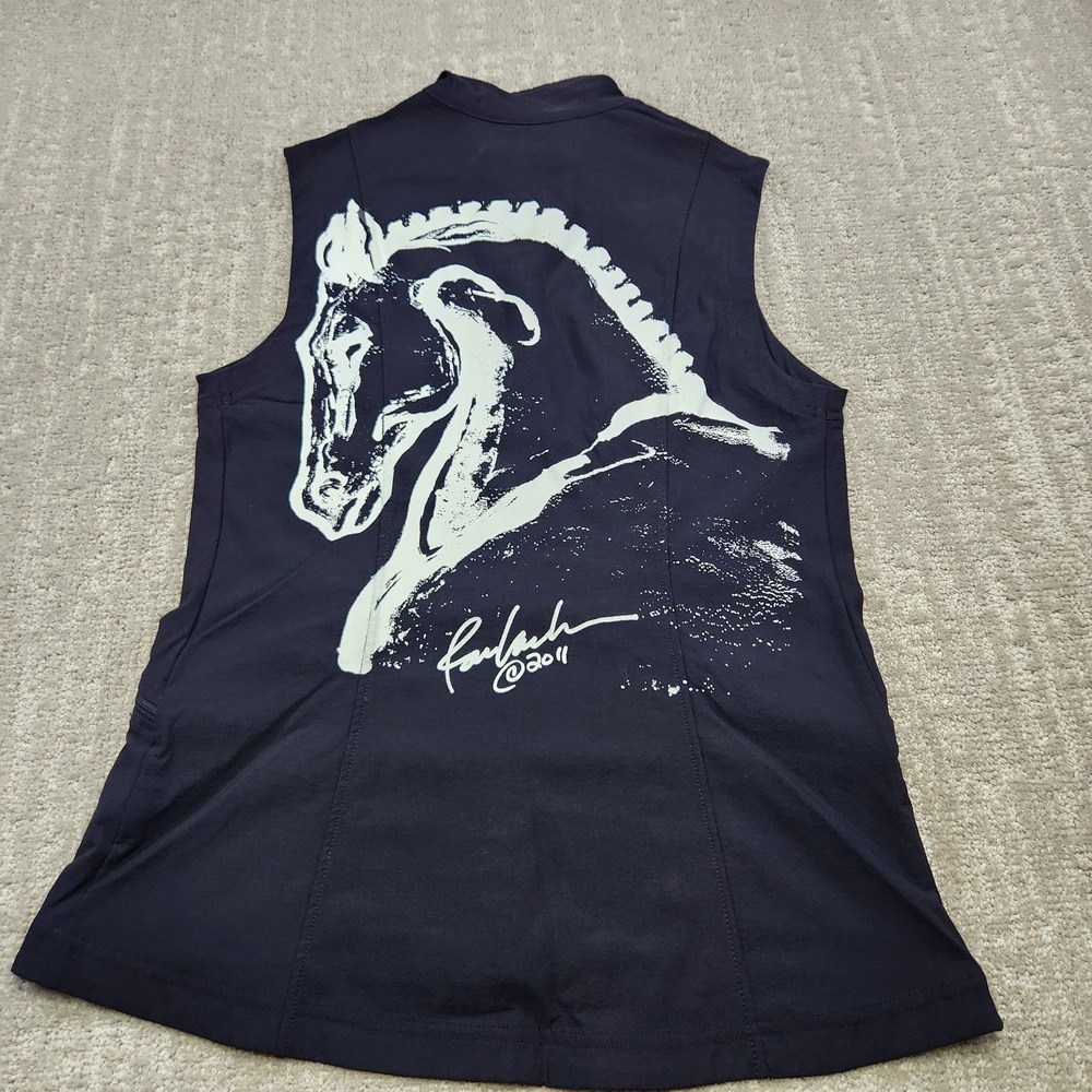 Kerrits Vest Women Medium Equestrian Horse Riding Animals To Wear Black Stretch